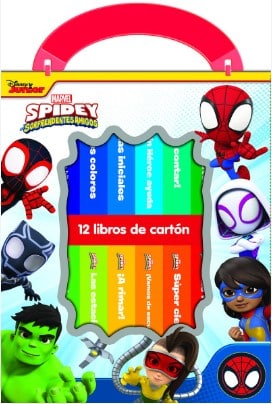 MARVEL SPIDEY SORPRENDENTES AMIGOS CAJITA DE 12 LIBROS