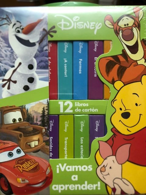 Â¡VAMOS A APRENDER! -CAJA 12 LIBROS ACARTONADONOS DISNEY