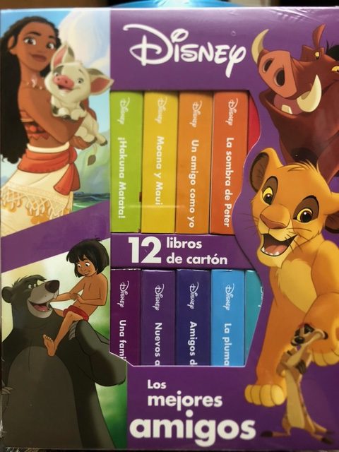 LOS MEJORES AMIGOS-CAJA 12 LIBROS ACARTONADONOS DISNEY